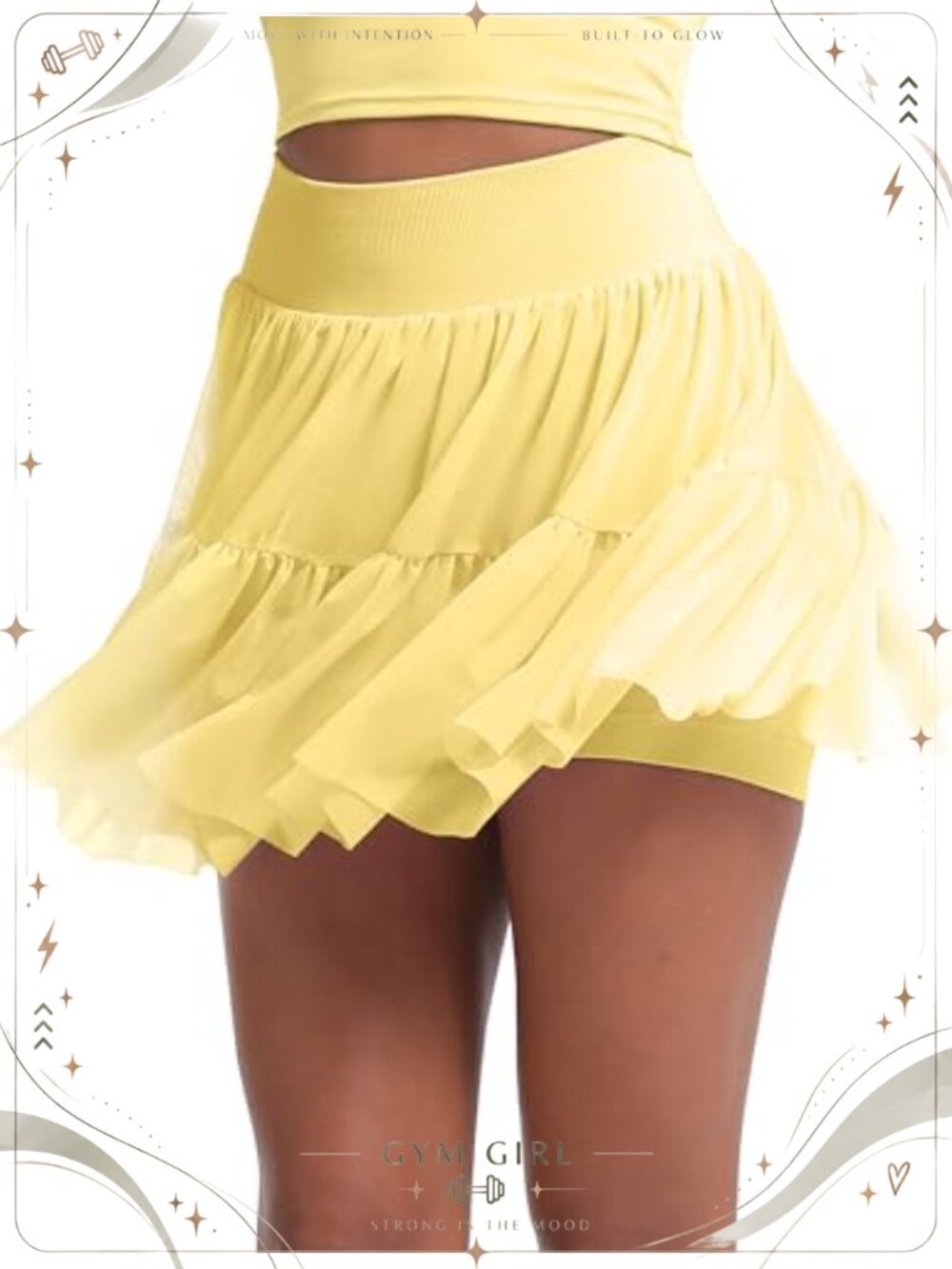 Pleated High Waisted Tennis Skort with Seamless Shorts & Pockets